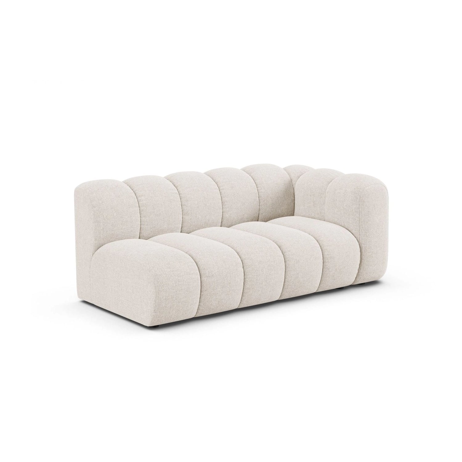 Lupine Modulares 3-Sitzer Sofa Sitzelement, Rechte Seite, aus Chenille in Leichtes Beige (Eden 2 Pearl), 175x95 cm von Micadoni – Bild 3
