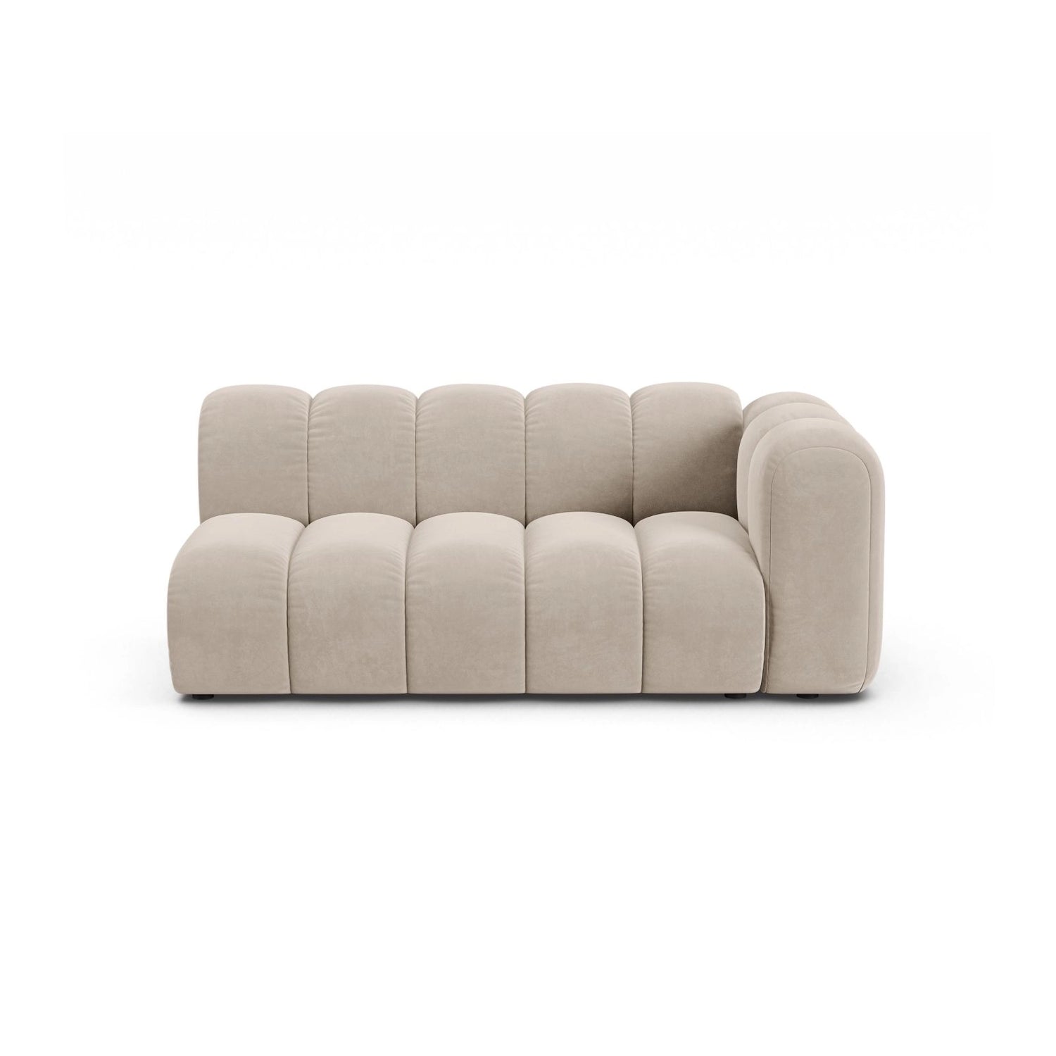 Lupine Modulares 3-Sitzer Sofa Sitzelement, Rechte Seite, aus Samt in Beige (Salvador 1), 175x95 cm von Micadoni – Bild 1