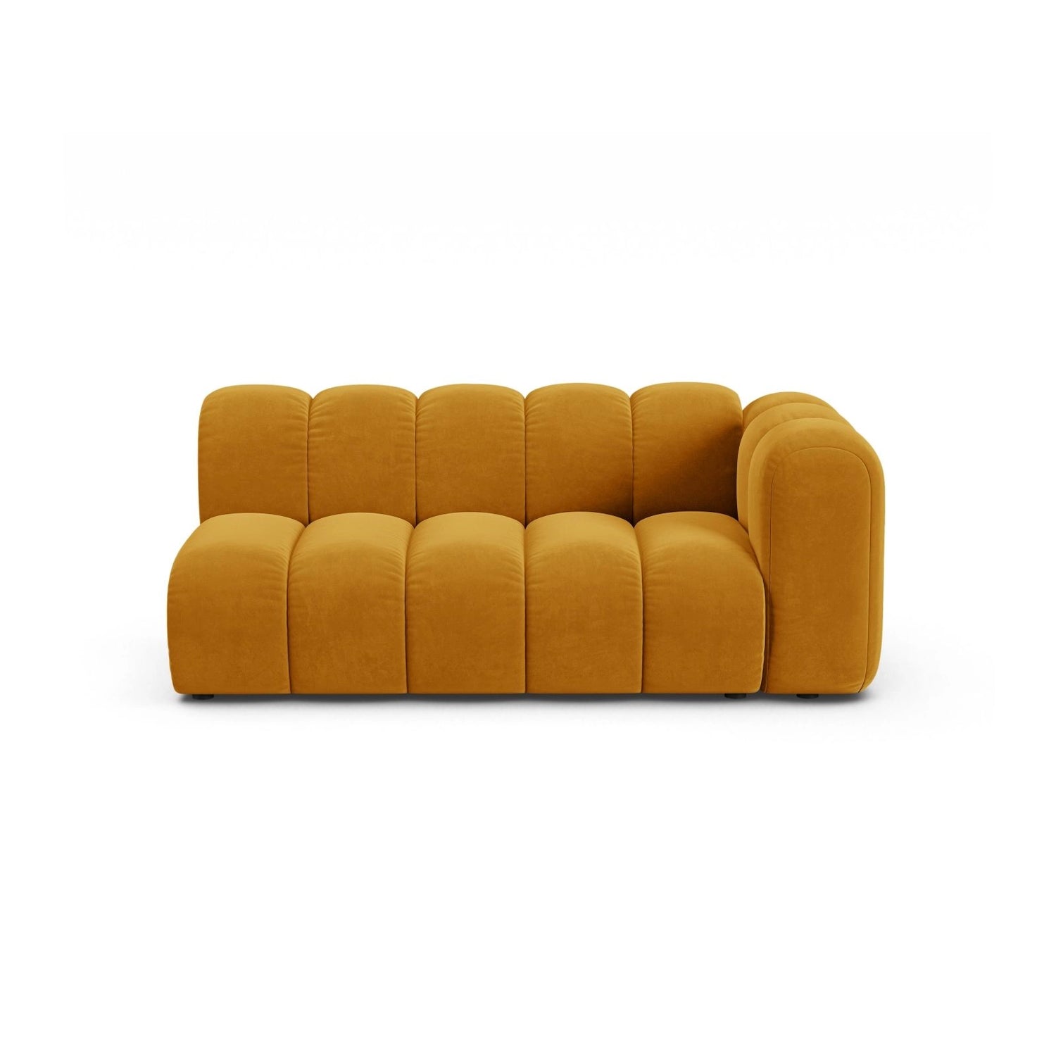 Lupine Modulares 3-Sitzer Sofa Sitzelement, Rechte Seite, aus Samt in Gelb (Salvador 10), 175x95 cm von Micadoni – Bild 1