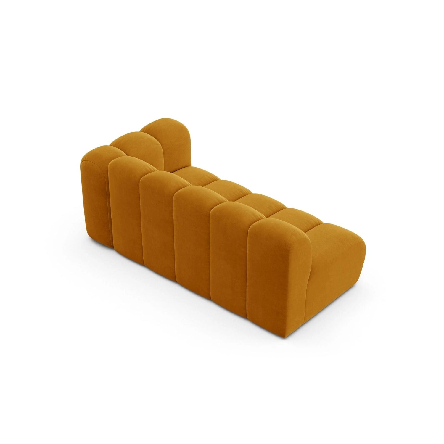 Lupine Modulares 3-Sitzer Sofa Sitzelement, Rechte Seite, aus Samt in Gelb (Salvador 10), 175x95 cm von Micadoni – Bild 4
