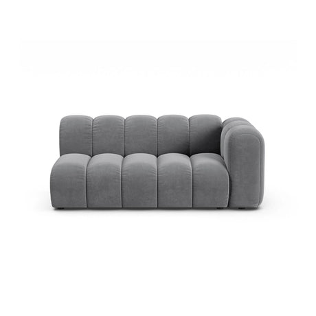Lupine Modulares 3-Sitzer Sofa Sitzelement, Rechte Seite, aus Samt in Grau (Salvador 17), 175x95 cm von Micadoni – Bild 1