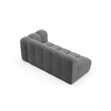 Lupine Modulares 3-Sitzer Sofa Sitzelement, Rechte Seite, aus Samt in Grau (Salvador 17), 175x95 cm von Micadoni – Bild 4