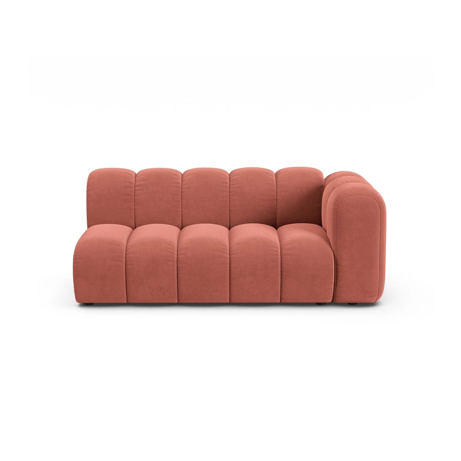 Lupine Modulares 3-Sitzer Sofa Sitzelement, Rechte Seite, aus Samt in Koralle (Salvador 12), 175x95 cm von Micadoni – Bild 1