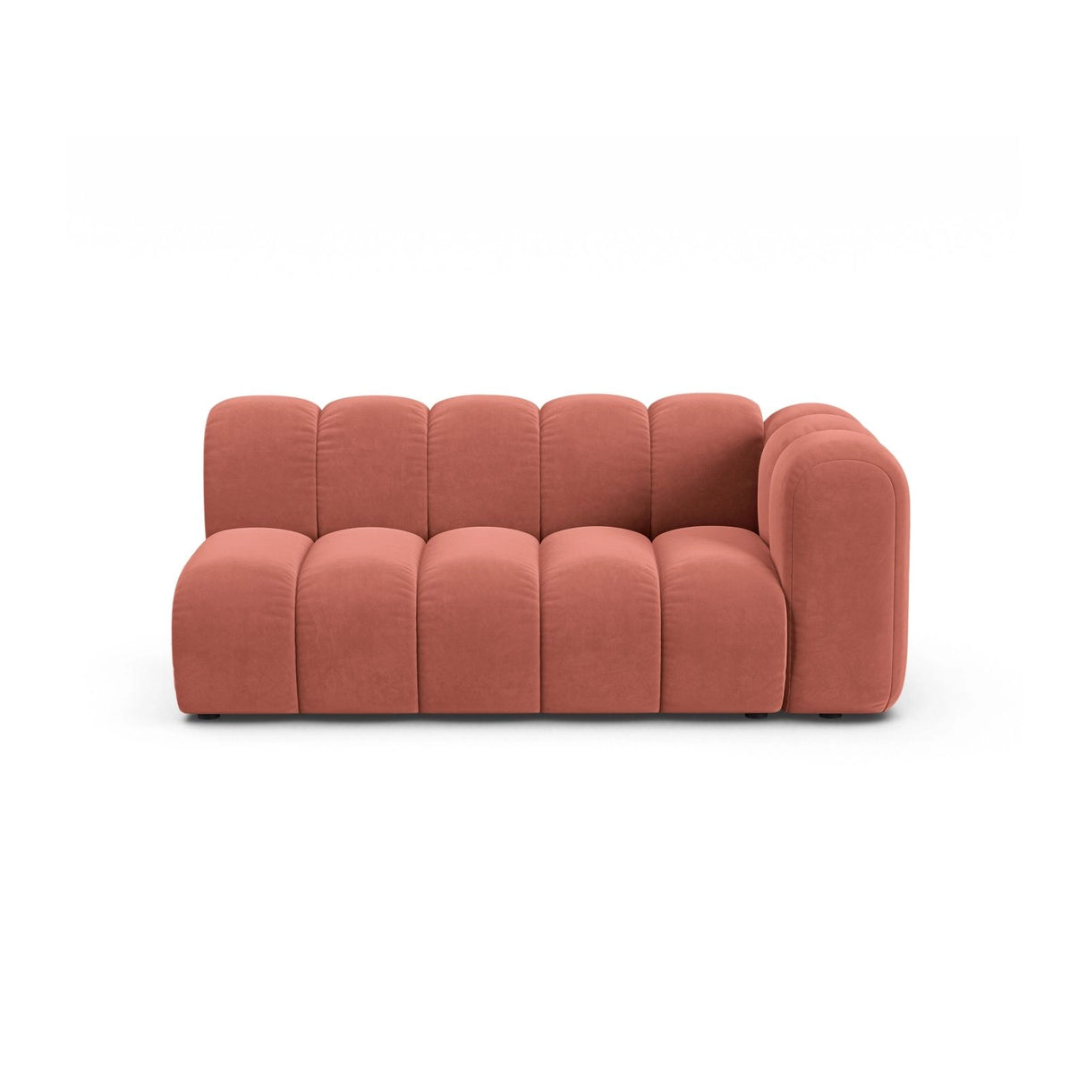 Lupine Modulares 3-Sitzer Sofa Sitzelement, Rechte Seite, aus Samt in Koralle (Salvador 12), 175x95 cm von Micadoni – Bild 1