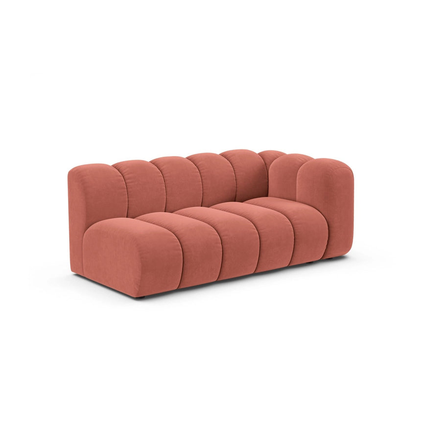 Lupine Modulares 3-Sitzer Sofa Sitzelement, Rechte Seite, aus Samt in Koralle (Salvador 12), 175x95 cm von Micadoni – Bild 3