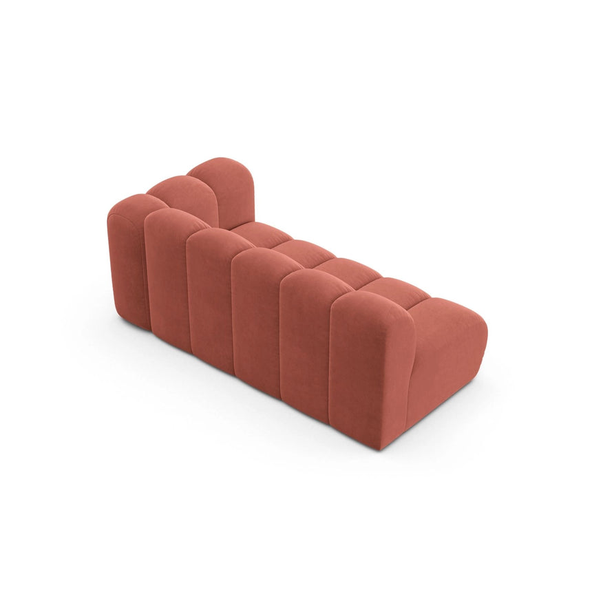 Lupine Modulares 3-Sitzer Sofa Sitzelement, Rechte Seite, aus Samt in Koralle (Salvador 12), 175x95 cm von Micadoni – Bild 4