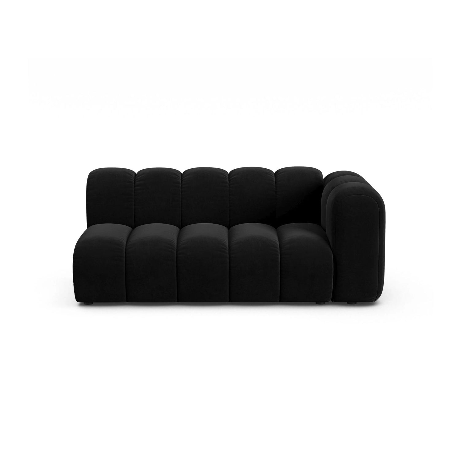 Lupine Modulares 3-Sitzer Sofa Sitzelement, Rechte Seite, aus Samt in Schwarz (Salvador 19), 175x95 cm von Micadoni – Bild 1