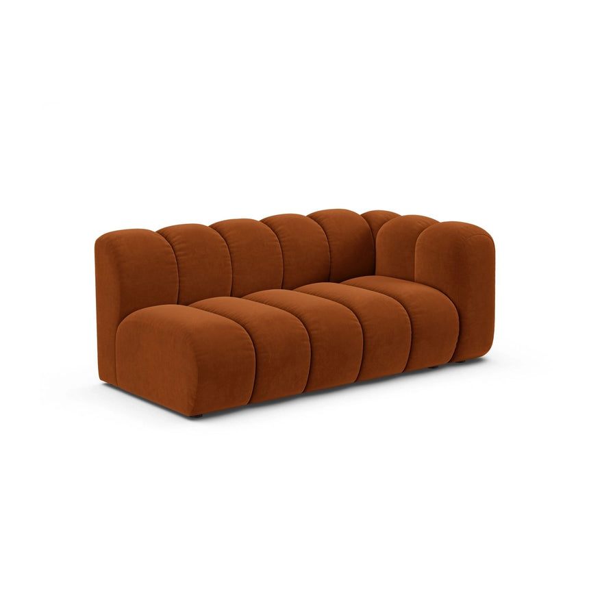 Lupine Modulares 3-Sitzer Sofa Sitzelement, Rechte Seite, aus Samt in Terrakotta (Salvador 14), 175x95 cm von Micadoni – Bild 3
