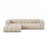 Lupine Modulares 4-Sitzer Ecksofa, Linke Seite, aus Boucle in Beige (Baloo 2074), 290x177 cm von Micadoni – Bild 1