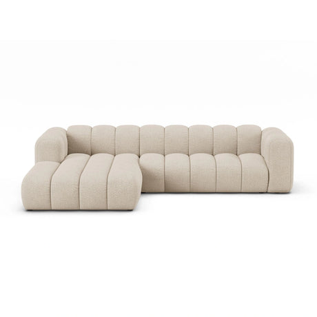 Lupine Modulares 4-Sitzer Ecksofa, Linke Seite, aus Boucle in Beige (Baloo 2074), 290x177 cm von Micadoni – Bild 1