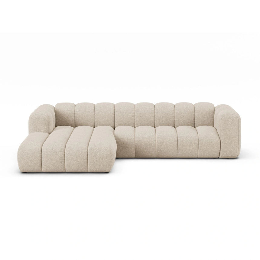 Lupine Modulares 4-Sitzer Ecksofa, Linke Seite, aus Boucle in Beige (Baloo 2074), 290x177 cm von Micadoni – Bild 1
