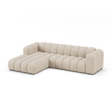 Lupine Modulares 4-Sitzer Ecksofa, Linke Seite, aus Boucle in Beige (Baloo 2074), 290x177 cm von Micadoni – Bild 3