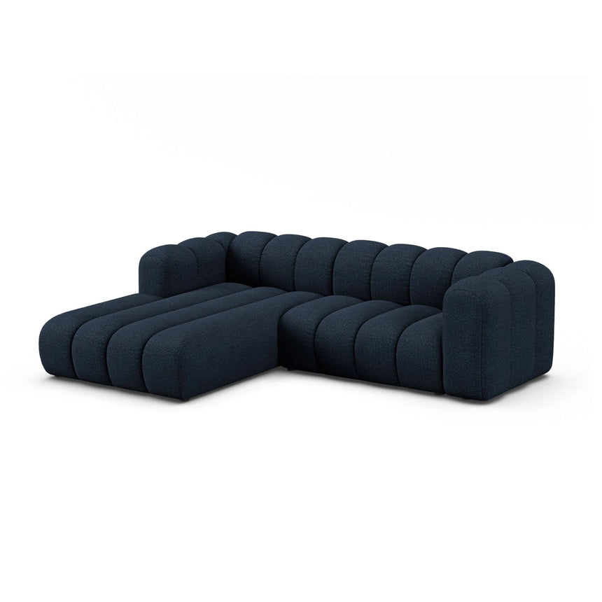 Lupine Modulares 4-Sitzer Ecksofa, Linke Seite, aus Boucle in Dunkelblau (Baloo 2088), 260x177 cm von Micadoni – Bild 2