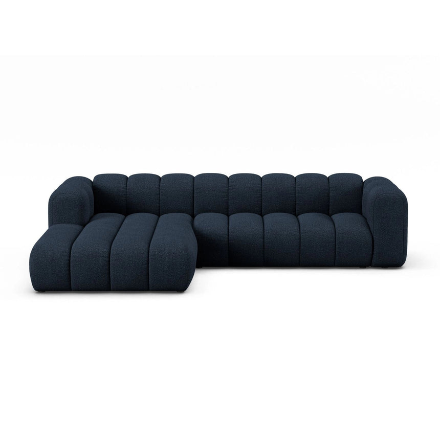 Lupine Modulares 4-Sitzer Ecksofa, Linke Seite, aus Boucle in Dunkelblau (Baloo 2088), 290x177 cm von Micadoni – Bild 1