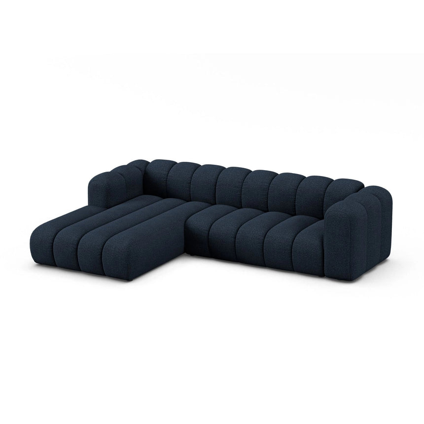 Lupine Modulares 4-Sitzer Ecksofa, Linke Seite, aus Boucle in Dunkelblau (Baloo 2088), 290x177 cm von Micadoni – Bild 3