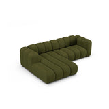 Lupine Modulares 4-Sitzer Ecksofa, Linke Seite, aus Boucle in Dunkles olivgrün (Baloo 2090), 260x177 cm von Micadoni – Bild 3