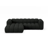 Lupine Modulares 4-Sitzer Ecksofa, Linke Seite, aus Boucle in Schwarz (Baloo 2082), 260x177 cm von Micadoni – Bild 1