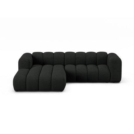 Lupine Modulares 4-Sitzer Ecksofa, Linke Seite, aus Boucle in Schwarz (Baloo 2082), 260x177 cm von Micadoni – Bild 1