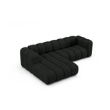 Lupine Modulares 4-Sitzer Ecksofa, Linke Seite, aus Boucle in Schwarz (Baloo 2082), 260x177 cm von Micadoni – Bild 3