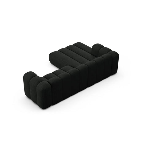 Lupine Modulares 4-Sitzer Ecksofa, Linke Seite, aus Boucle in Schwarz (Baloo 2082), 260x177 cm von Micadoni – Bild 4