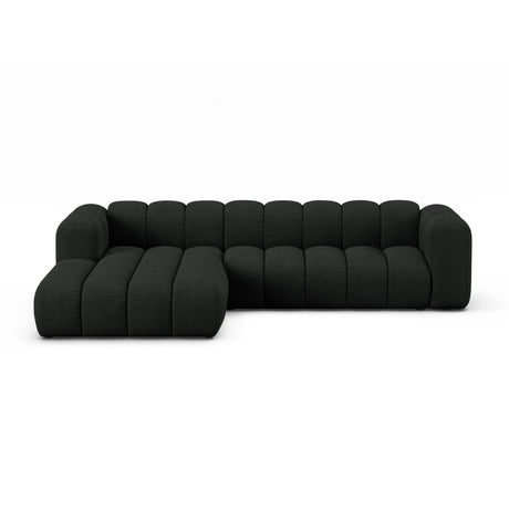 Lupine Modulares 4-Sitzer Ecksofa, Linke Seite, aus Boucle in Schwarz (Baloo 2082), 290x177 cm von Micadoni – Bild 1