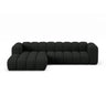 Lupine Modulares 4-Sitzer Ecksofa, Linke Seite, aus Boucle in Schwarz (Baloo 2082), 290x177 cm von Micadoni – Bild 1