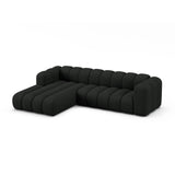 Lupine Modulares 4-Sitzer Ecksofa, Linke Seite, aus Boucle in Schwarz (Baloo 2082), 290x177 cm von Micadoni – Bild 3