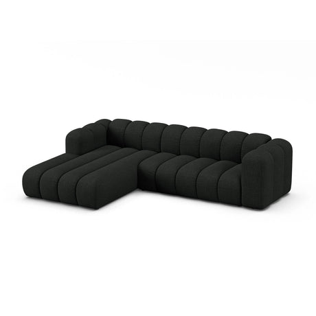 Lupine Modulares 4-Sitzer Ecksofa, Linke Seite, aus Boucle in Schwarz (Baloo 2082), 290x177 cm von Micadoni – Bild 3