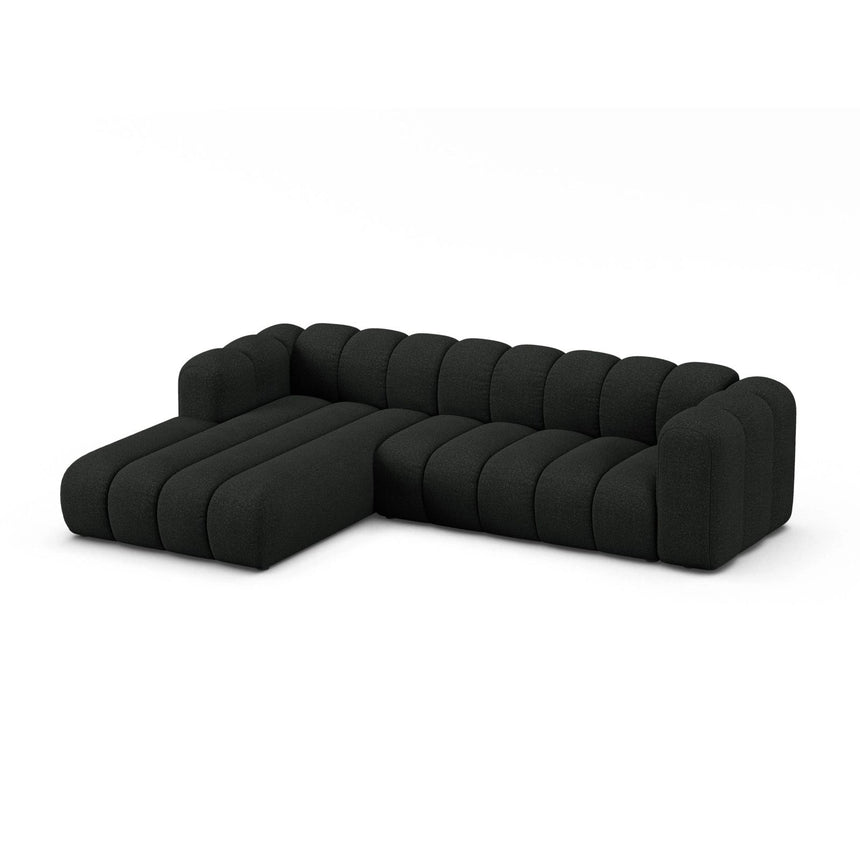 Lupine Modulares 4-Sitzer Ecksofa, Linke Seite, aus Boucle in Schwarz (Baloo 2082), 290x177 cm von Micadoni – Bild 3