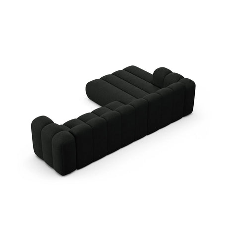 Lupine Modulares 4-Sitzer Ecksofa, Linke Seite, aus Boucle in Schwarz (Baloo 2082), 290x177 cm von Micadoni – Bild 5