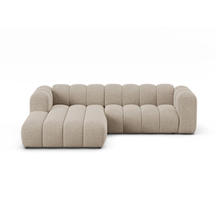 Lupine Modulares 4-Sitzer Ecksofa, Linke Seite, aus Chenille in Dunkelbeige (Eden 4 Beige), 260x177 cm von Micadoni – Bild 1