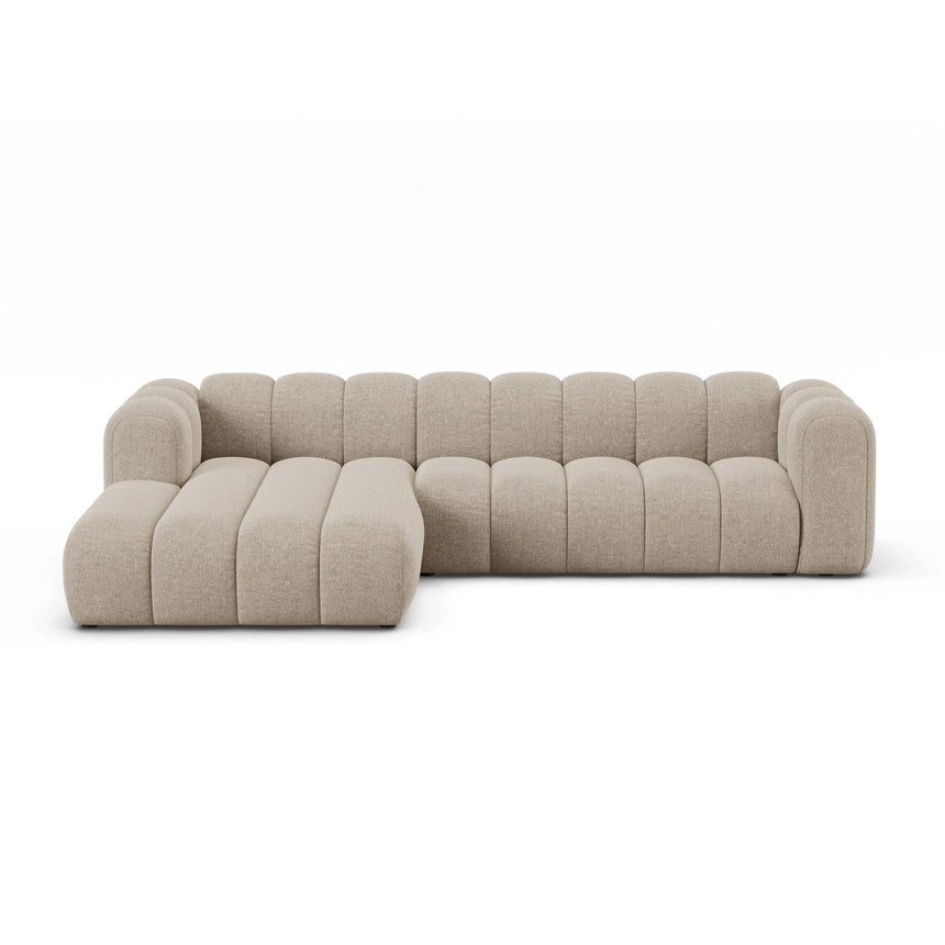 Lupine Modulares 4-Sitzer Ecksofa, Linke Seite, aus Chenille in Dunkelbeige (Eden 4 Beige), 290x177 cm von Micadoni – Bild 1