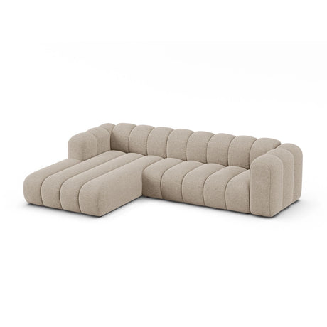 Lupine Modulares 4-Sitzer Ecksofa, Linke Seite, aus Chenille in Dunkelbeige (Eden 4 Beige), 290x177 cm von Micadoni – Bild 4