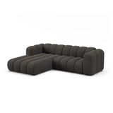 Lupine Modulares 4-Sitzer Ecksofa, Linke Seite, aus Chenille in Dunkelgrau (Eden 20 Graphite), 260x177 cm von Micadoni – Bild 2