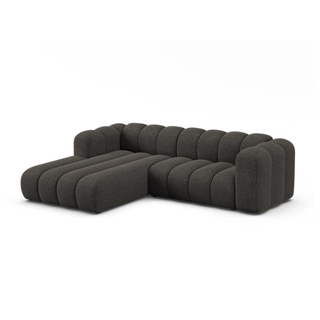 Lupine Modulares 4-Sitzer Ecksofa, Linke Seite, aus Chenille in Dunkelgrau (Eden 20 Graphite), 260x177 cm von Micadoni – Bild 2