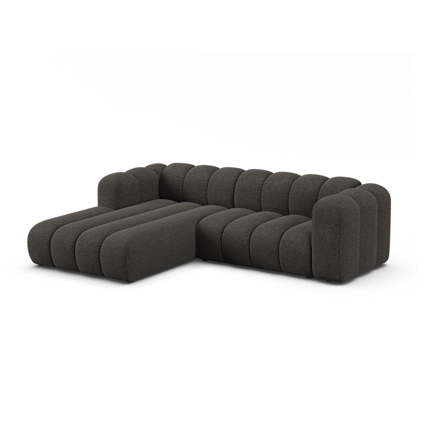 Lupine Modulares 4-Sitzer Ecksofa, Linke Seite, aus Chenille in Dunkelgrau (Eden 20 Graphite), 260x177 cm von Micadoni – Bild 2