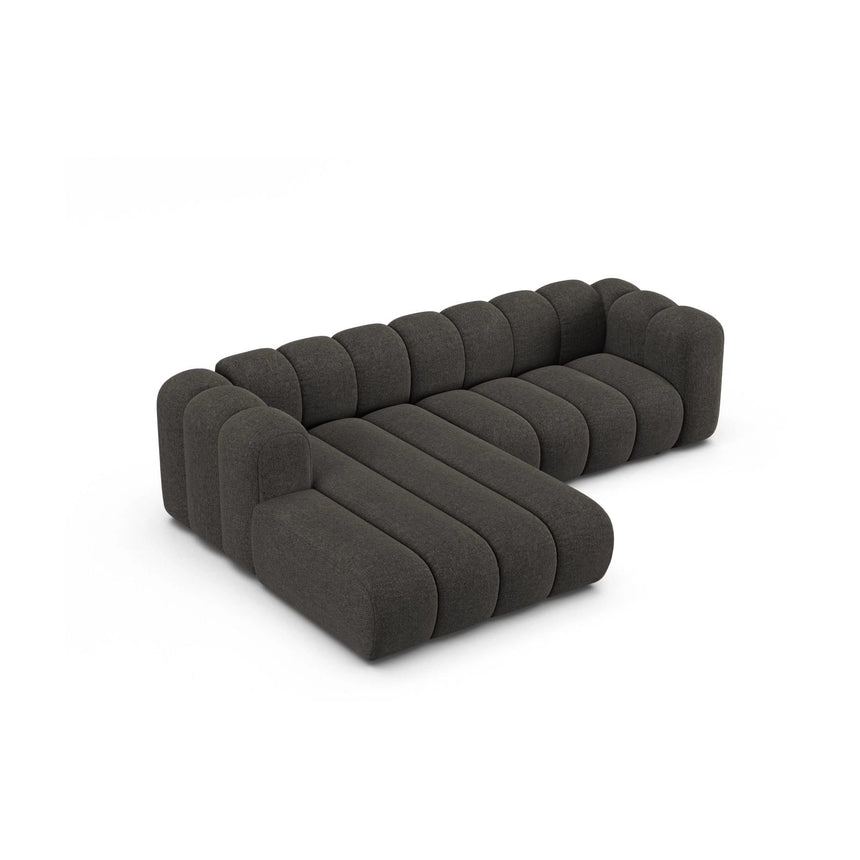 Lupine Modulares 4-Sitzer Ecksofa, Linke Seite, aus Chenille in Dunkelgrau (Eden 20 Graphite), 260x177 cm von Micadoni – Bild 3