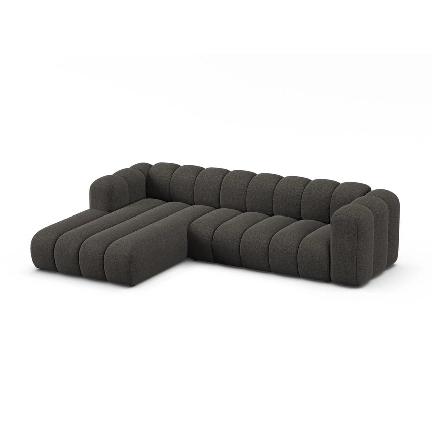 Lupine Modulares 4-Sitzer Ecksofa, Linke Seite, aus Chenille in Dunkelgrau (Eden 20 Graphite), 290x177 cm von Micadoni – Bild 4