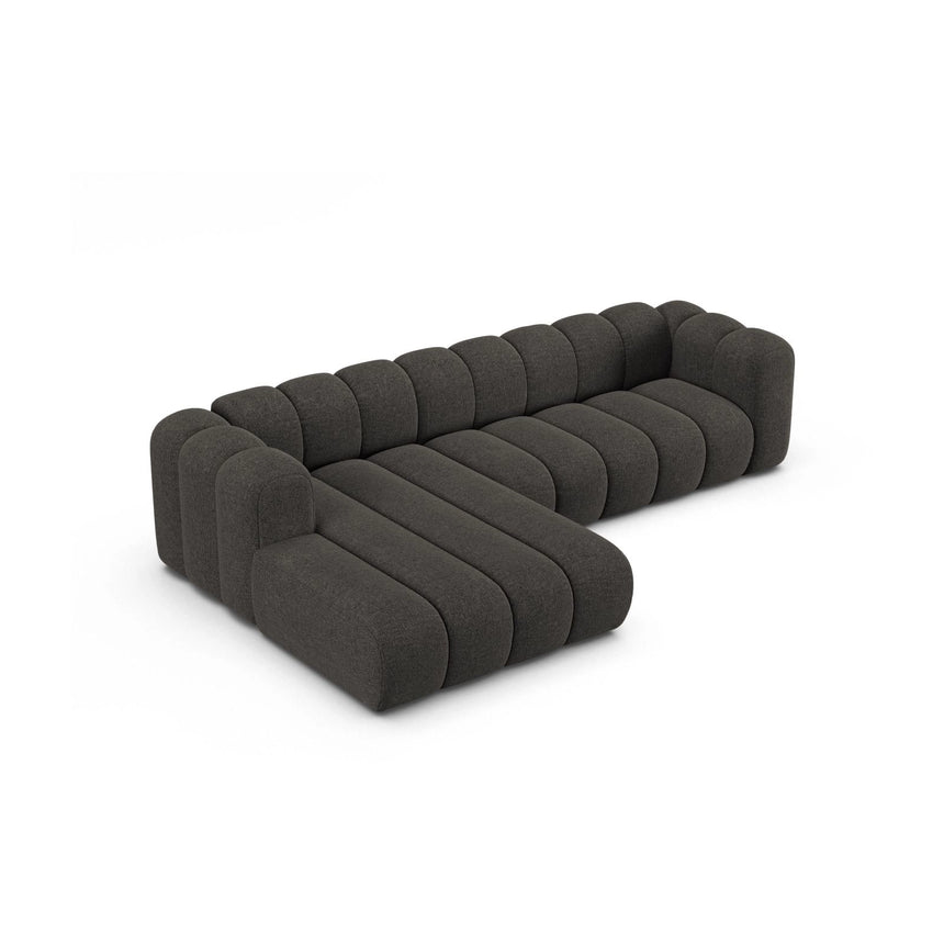 Lupine Modulares 4-Sitzer Ecksofa, Linke Seite, aus Chenille in Dunkelgrau (Eden 20 Graphite), 290x177 cm von Micadoni – Bild 5