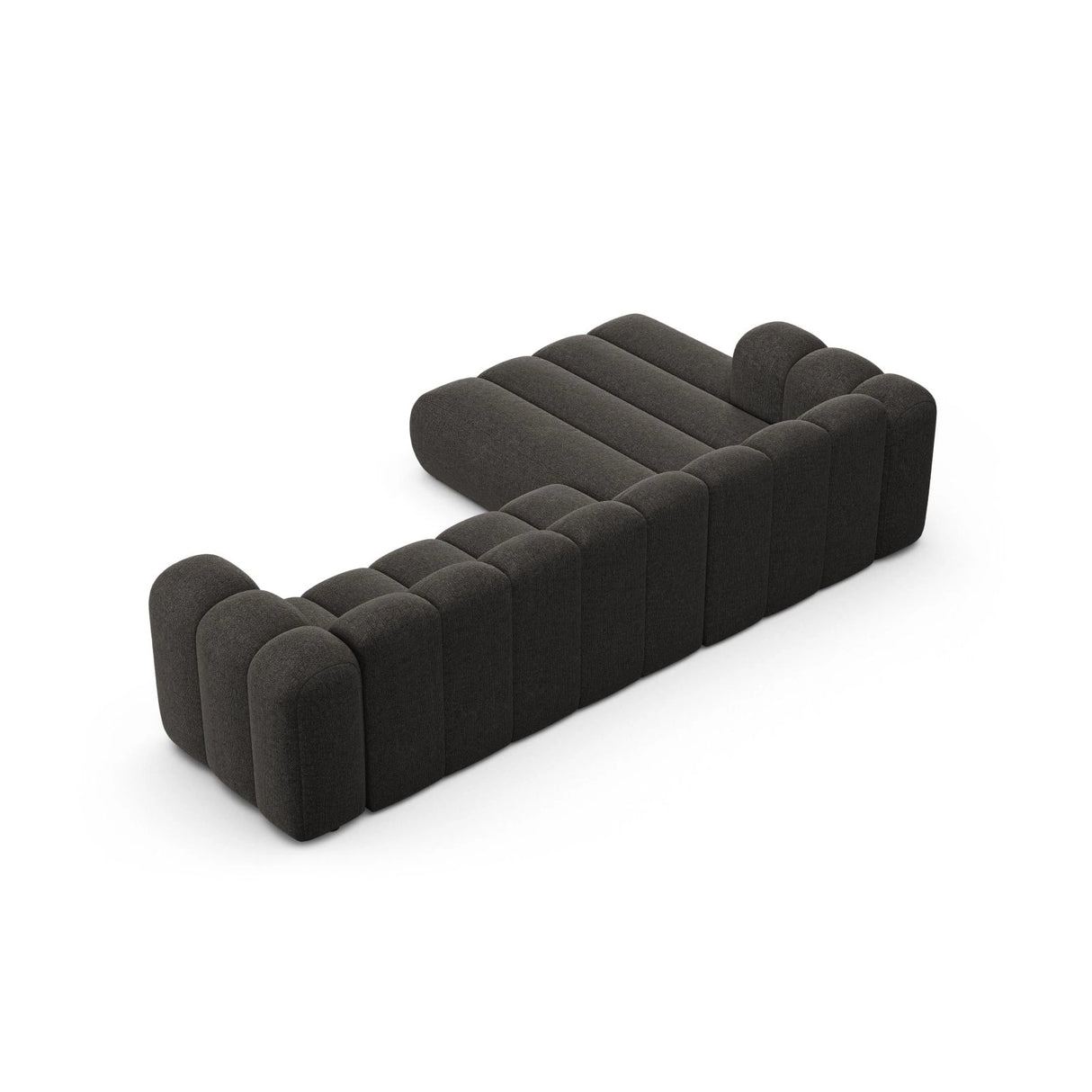 Lupine Modulares 4-Sitzer Ecksofa, Linke Seite, aus Chenille in Dunkelgrau (Eden 20 Graphite), 290x177 cm von Micadoni – Bild 6