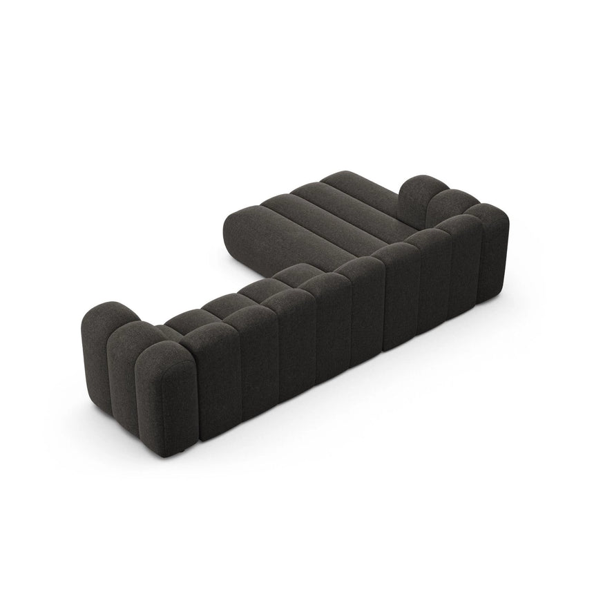 Lupine Modulares 4-Sitzer Ecksofa, Linke Seite, aus Chenille in Dunkelgrau (Eden 20 Graphite), 290x177 cm von Micadoni – Bild 6