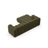 Lupine Modulares 4-Sitzer Ecksofa, Linke Seite, aus Chenille in Grün (Eden 12 Olive), 260x177 cm von Micadoni – Bild 4