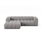 Lupine Modulares 4-Sitzer Ecksofa, Linke Seite, aus Chenille in Hellgrau (Eden 18 Grey), 260x177 cm von Micadoni – Bild 1