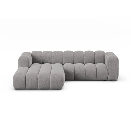 Lupine Modulares 4-Sitzer Ecksofa, Linke Seite, aus Chenille in Hellgrau (Eden 18 Grey), 260x177 cm von Micadoni – Bild 1