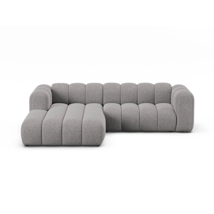 Lupine Modulares 4-Sitzer Ecksofa, Linke Seite, aus Chenille in Hellgrau (Eden 18 Grey), 260x177 cm von Micadoni – Bild 1