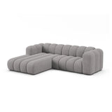 Lupine Modulares 4-Sitzer Ecksofa, Linke Seite, aus Chenille in Hellgrau (Eden 18 Grey), 260x177 cm von Micadoni – Bild 2