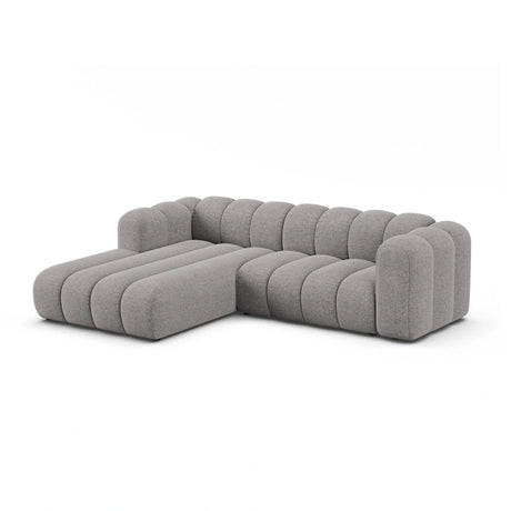 Lupine Modulares 4-Sitzer Ecksofa, Linke Seite, aus Chenille in Hellgrau (Eden 18 Grey), 260x177 cm von Micadoni – Bild 2