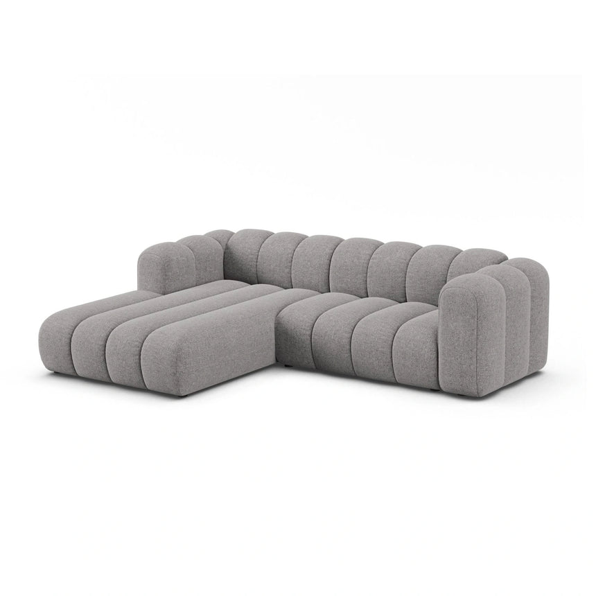 Lupine Modulares 4-Sitzer Ecksofa, Linke Seite, aus Chenille in Hellgrau (Eden 18 Grey), 260x177 cm von Micadoni – Bild 2