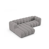 Lupine Modulares 4-Sitzer Ecksofa, Linke Seite, aus Chenille in Hellgrau (Eden 18 Grey), 260x177 cm von Micadoni – Bild 3
