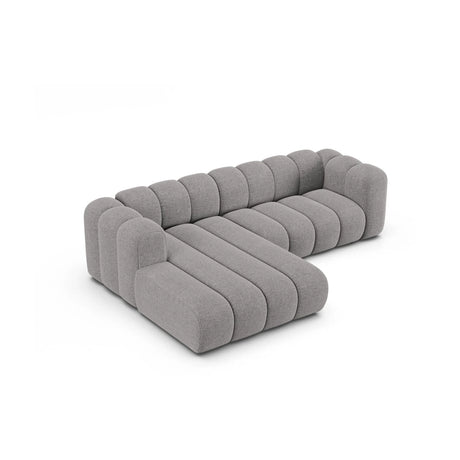 Lupine Modulares 4-Sitzer Ecksofa, Linke Seite, aus Chenille in Hellgrau (Eden 18 Grey), 260x177 cm von Micadoni – Bild 3